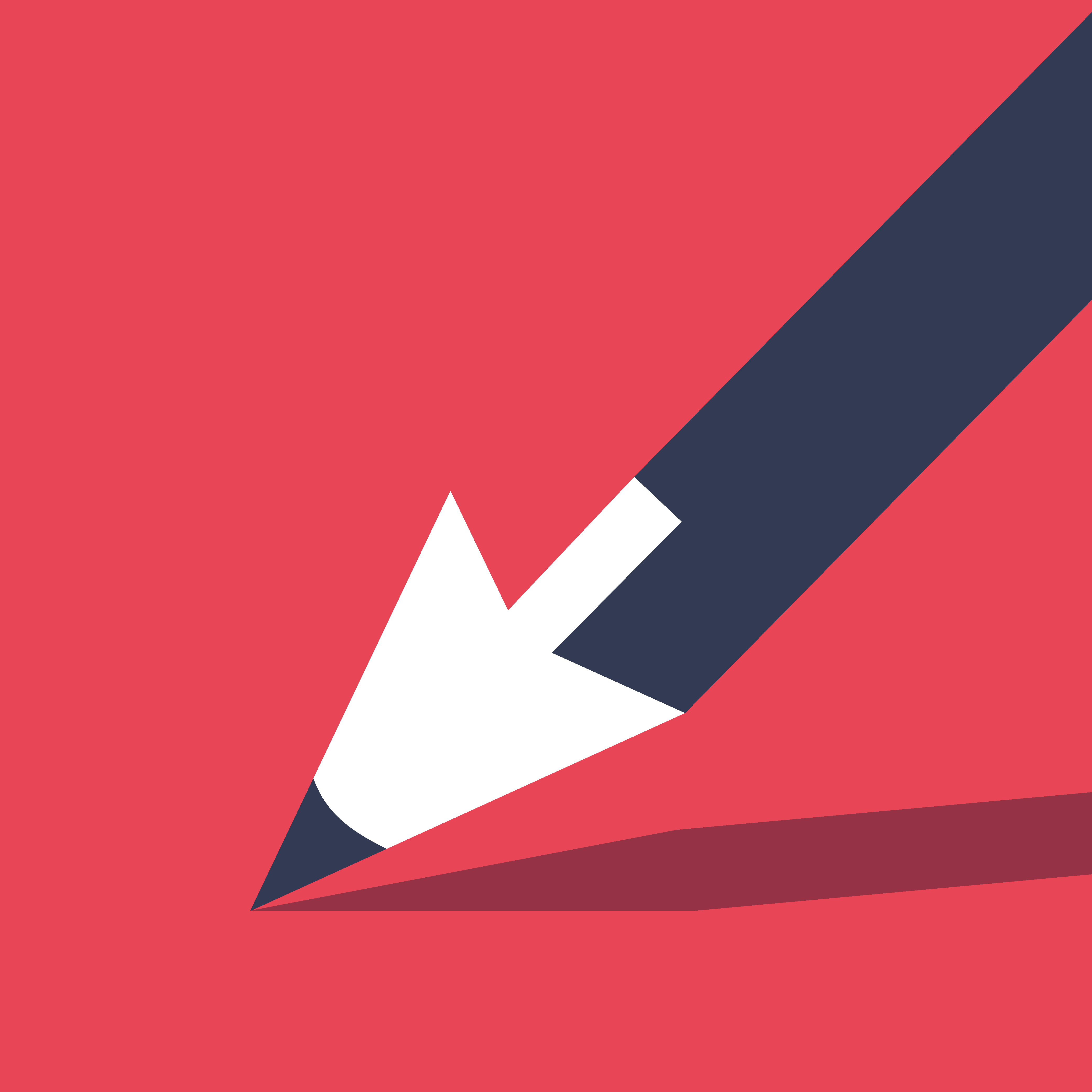 Minimalistic vector illustration of a computer mouse cursor as part of a pencil.